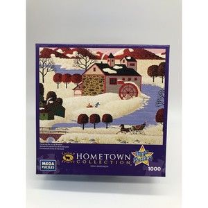 New Mega Puzzles Hometown Collection WINTER IN MAINE 1000 pc Puzzle Heronim Art